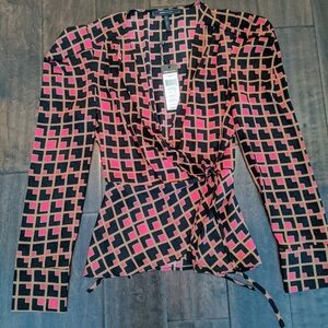 BNWT BCBG Maxazaria Front Tie Blouse